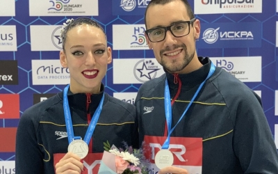 La parella formada per Garcia i Ribes ha guanyat dos metalls d'argent a Rússia | Twitter